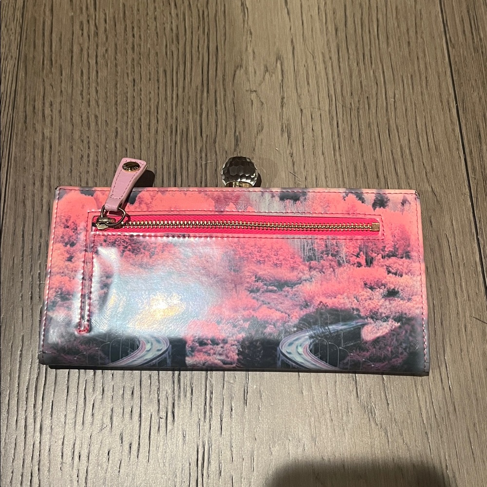 Ted Baker Pink Scenic Wallet with Zipper